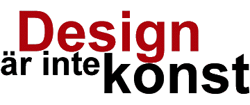 Design är inte konst